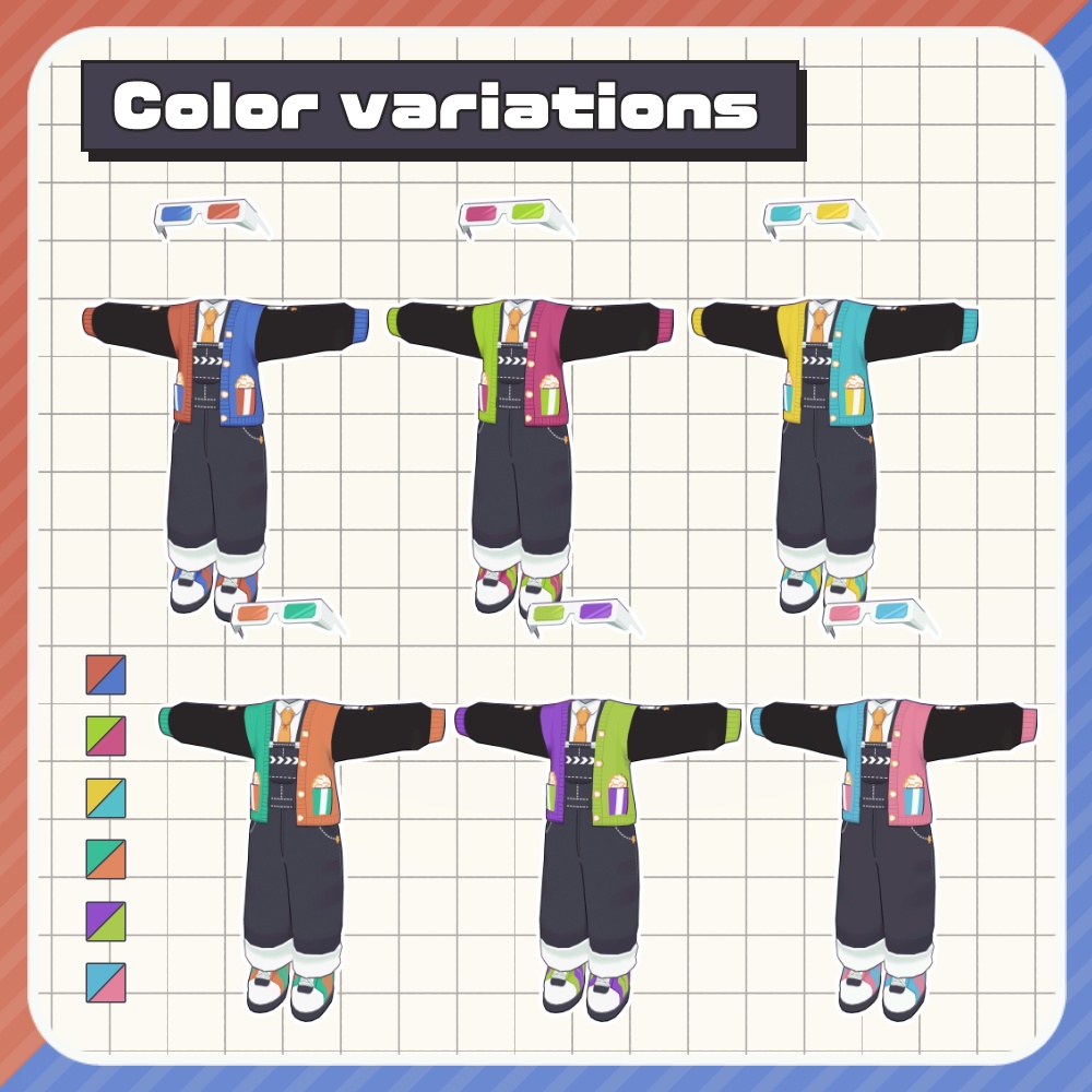 シネマポップコーデ&グラスセット【まめふれんず対応】