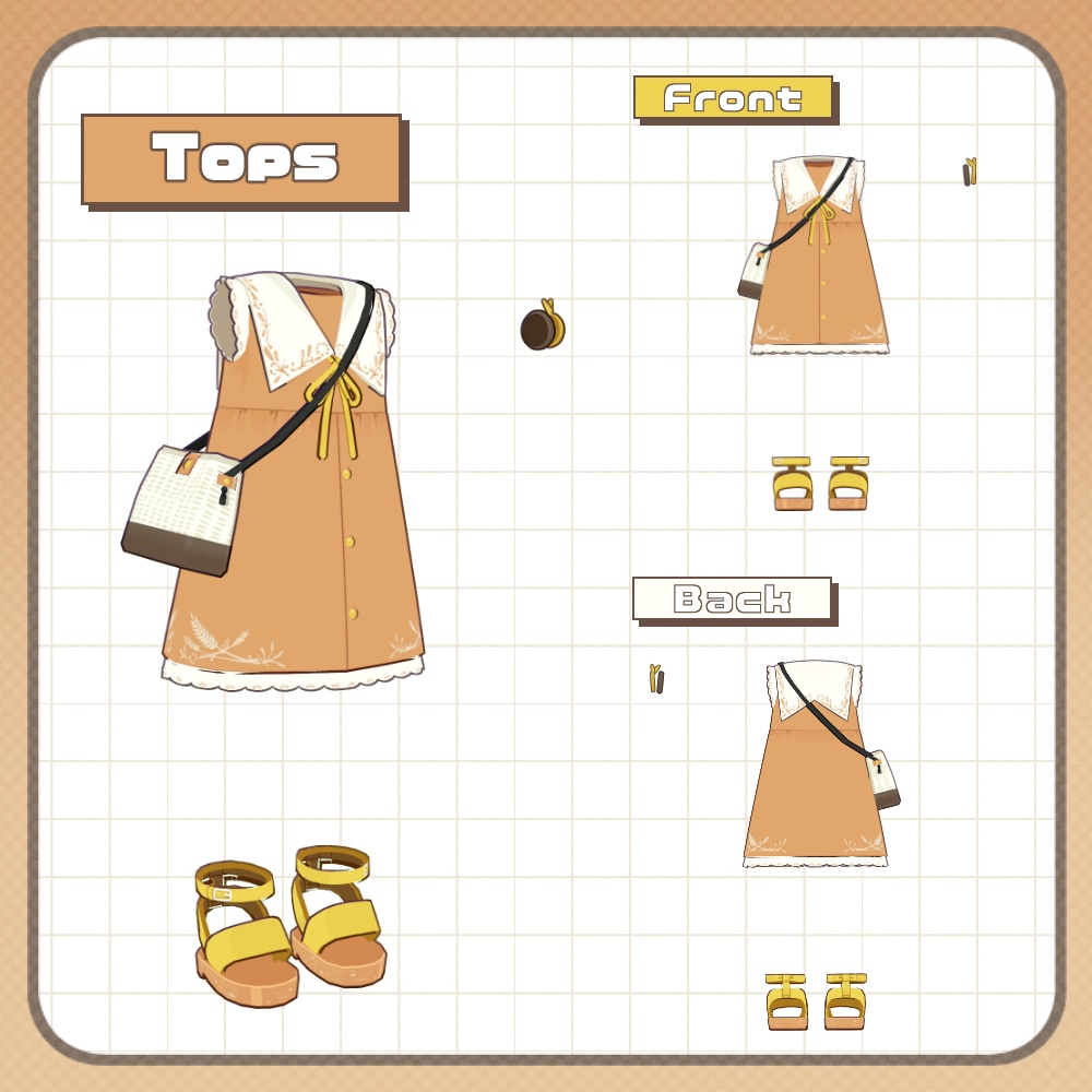 小麦ワンピース【まめふれんず対応】