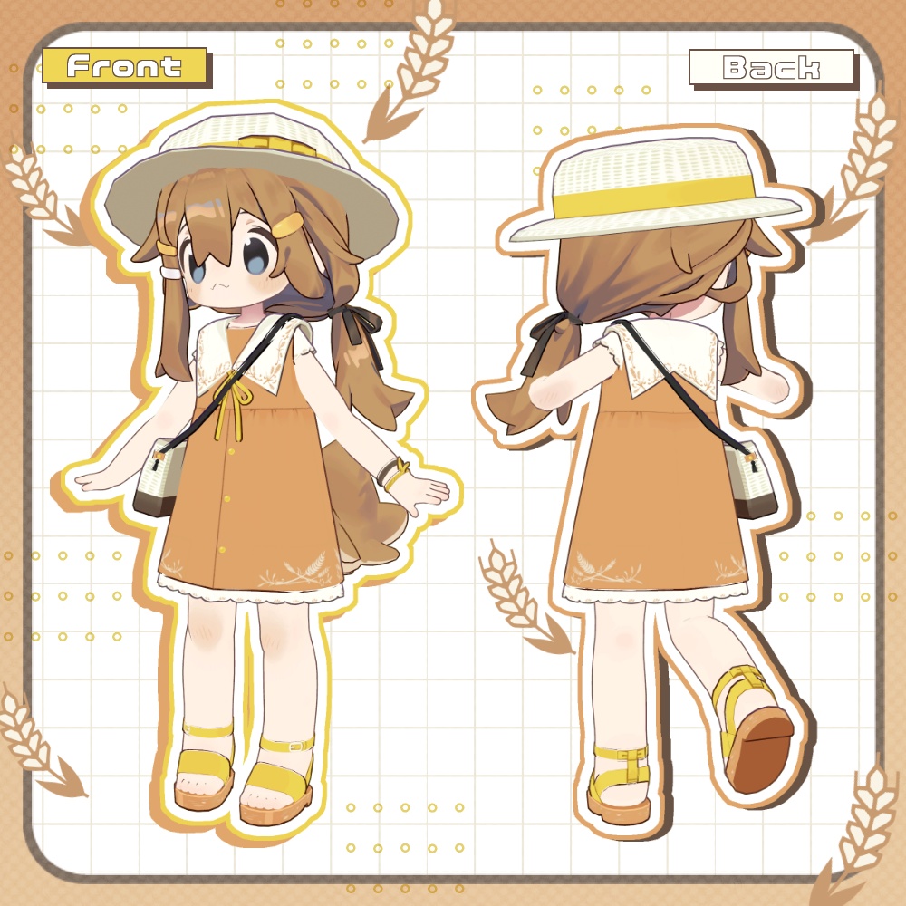 小麦ワンピース【まめふれんず対応】