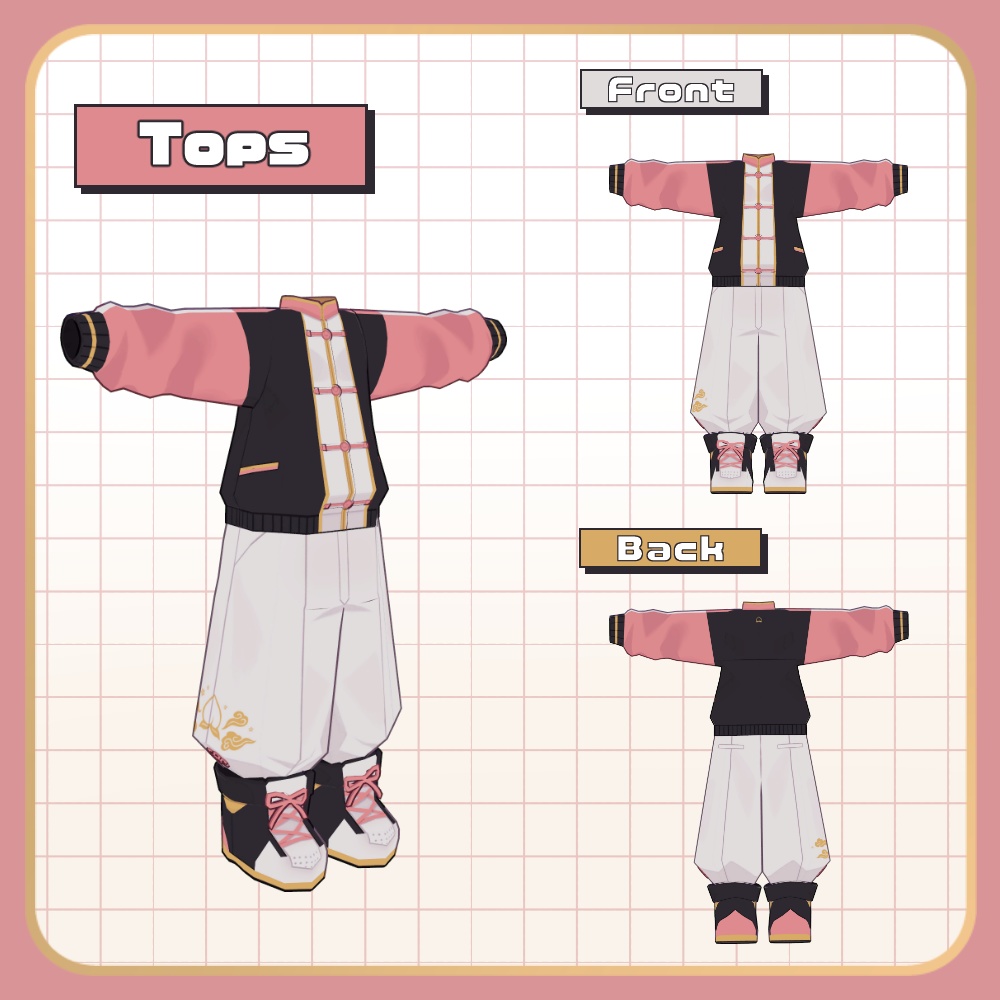 桃チャイナジャージ【まめふれんず対応】