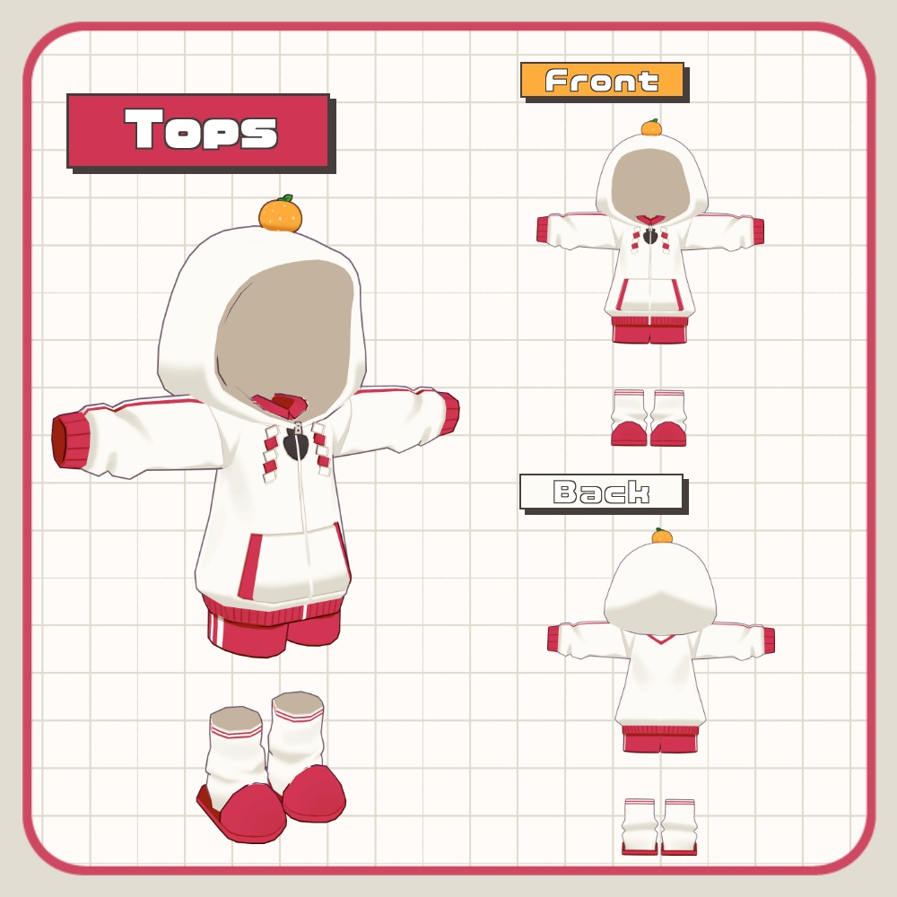 鏡餅パーカー【まめふれんず対応】