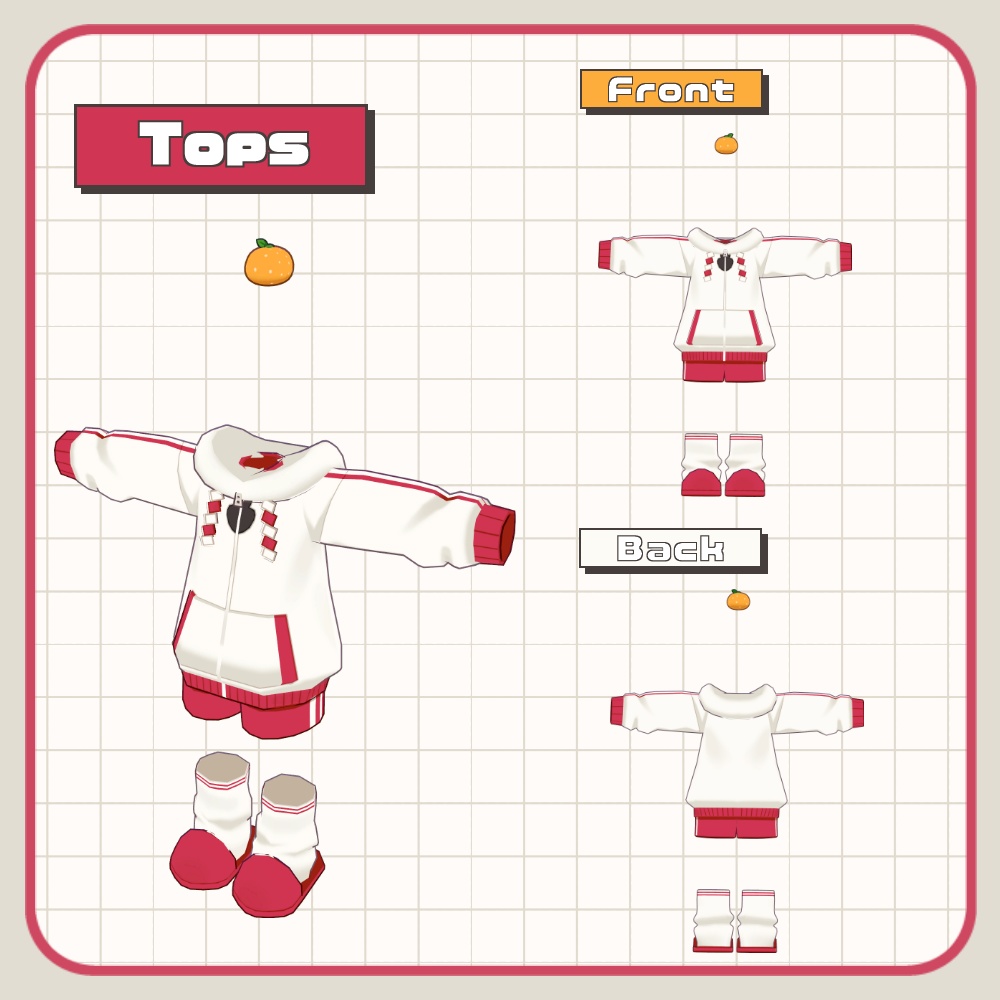 鏡餅パーカー【まめふれんず対応】