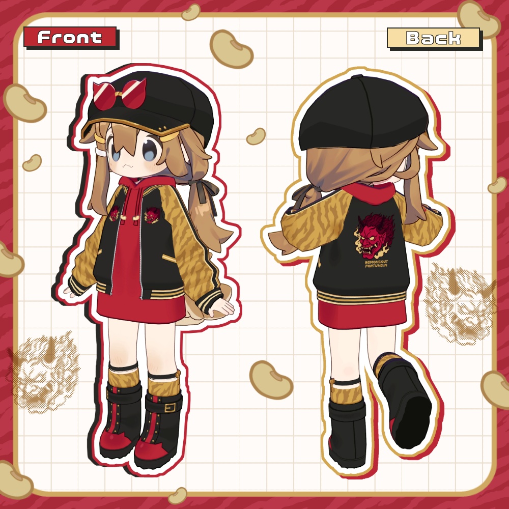 豆まきスカジャン【まめふれんず対応】