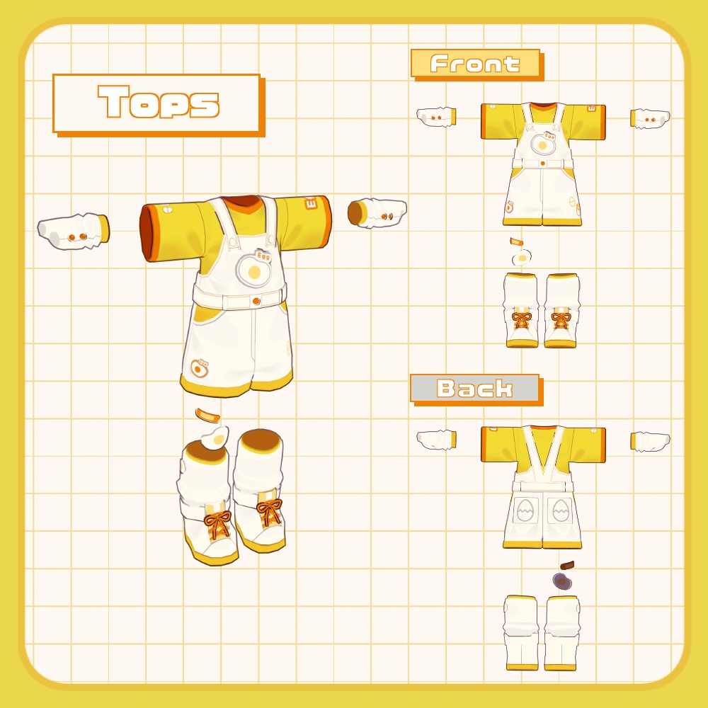 たまごオーバーオール【まめふれんず対応】