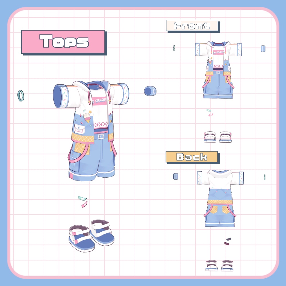 【まめふれ対応】アイスクリームサマー/IceCreamSummer 【Mamehinata/Kipfel】