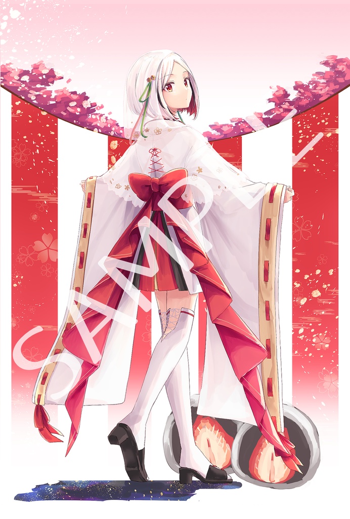 ポストカード「いちご大福」