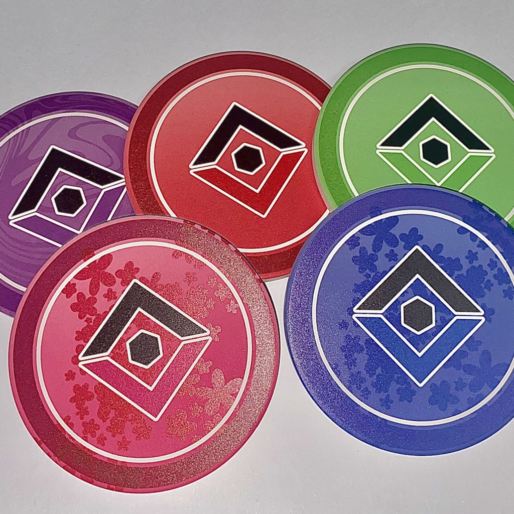 【遠い星の最期の記録-喫茶録堂-】カラーロゴコースター