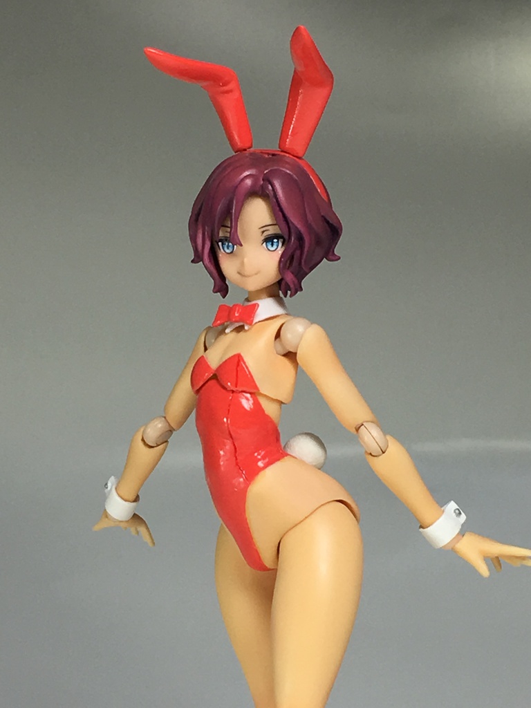 可動 細身バニーガール素体(褐色)