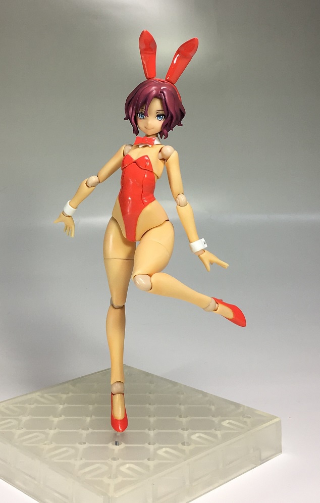 可動 細身バニーガール素体(褐色)