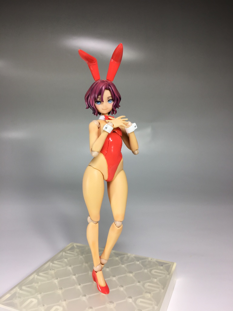 可動 細身バニーガール素体(褐色)