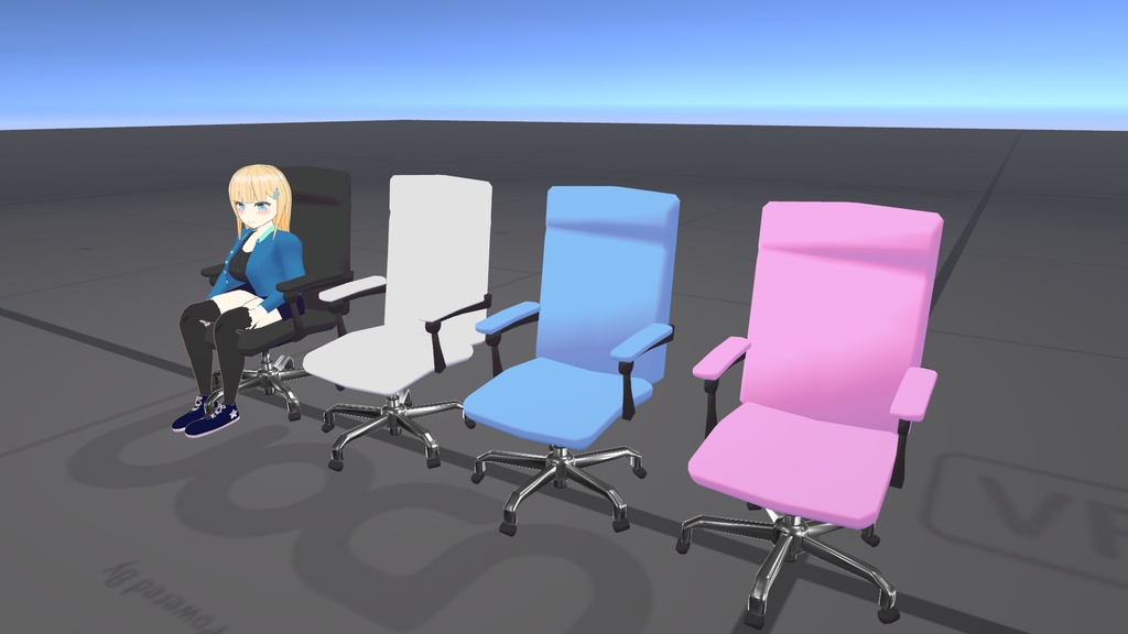 [VRChat用] 可動椅子 ～オフィスチェア～ - jagajii_shop - BOOTH