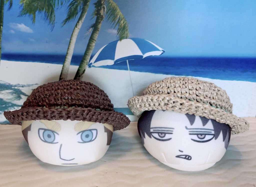 ぬいぐるみ・おまんじゅう用麦わら帽子
