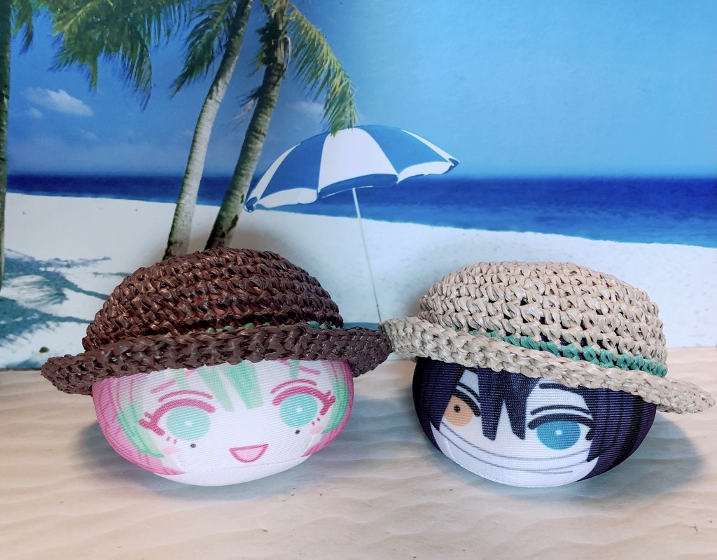 ぬいぐるみ・おまんじゅう用麦わら帽子