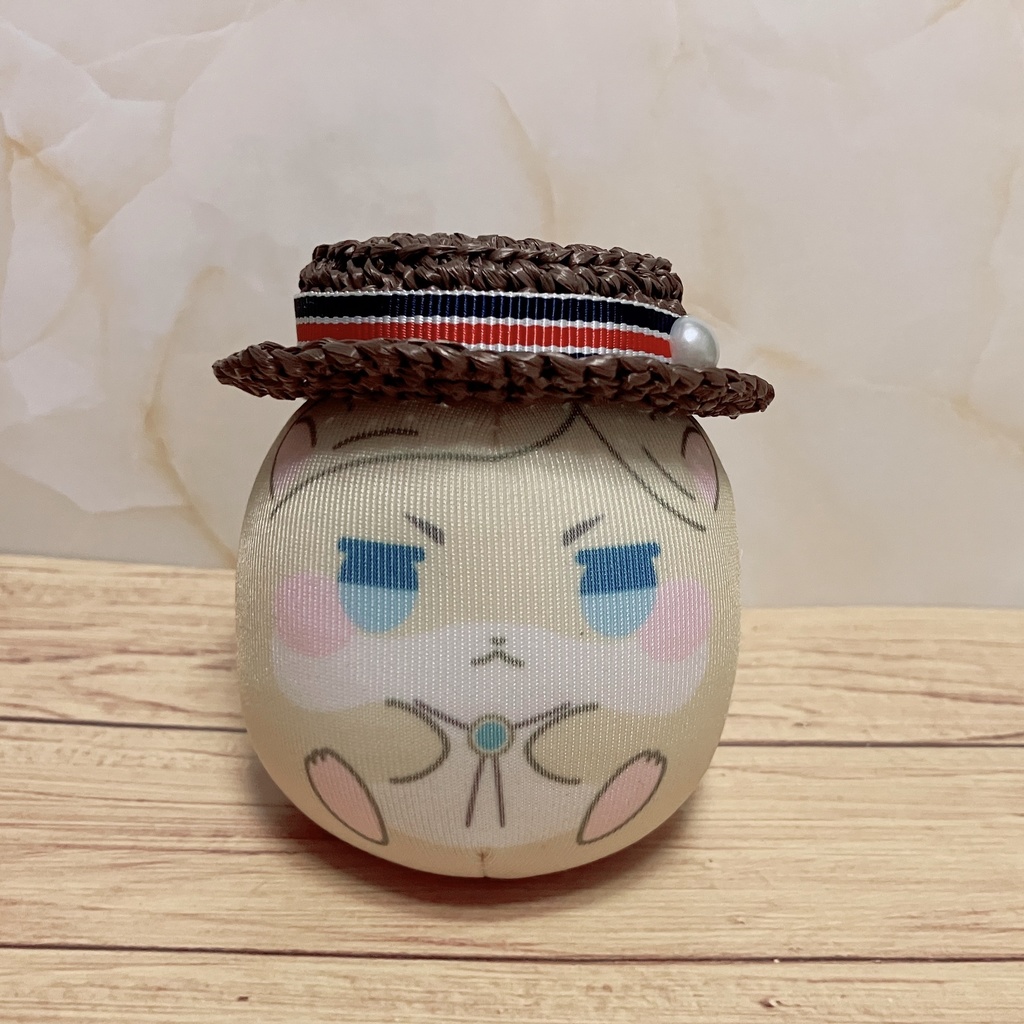 ぬいぐるみ用・カンカン帽風お帽子