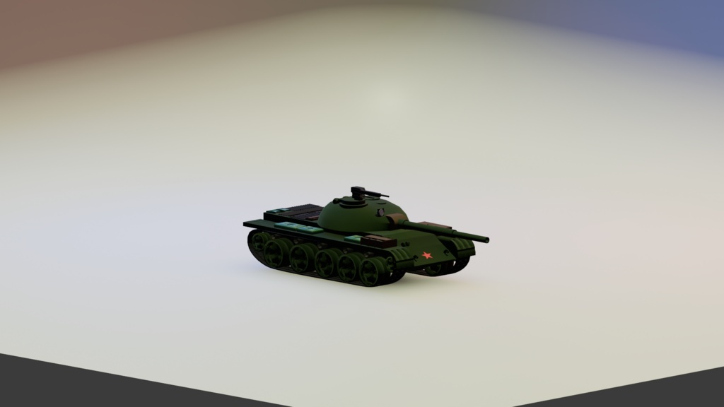 ３Dモデル　ロシア軍主力戦車　T-62