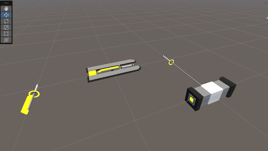 オリジナルキャラクター「P0」用装備fbxモデル3点セット