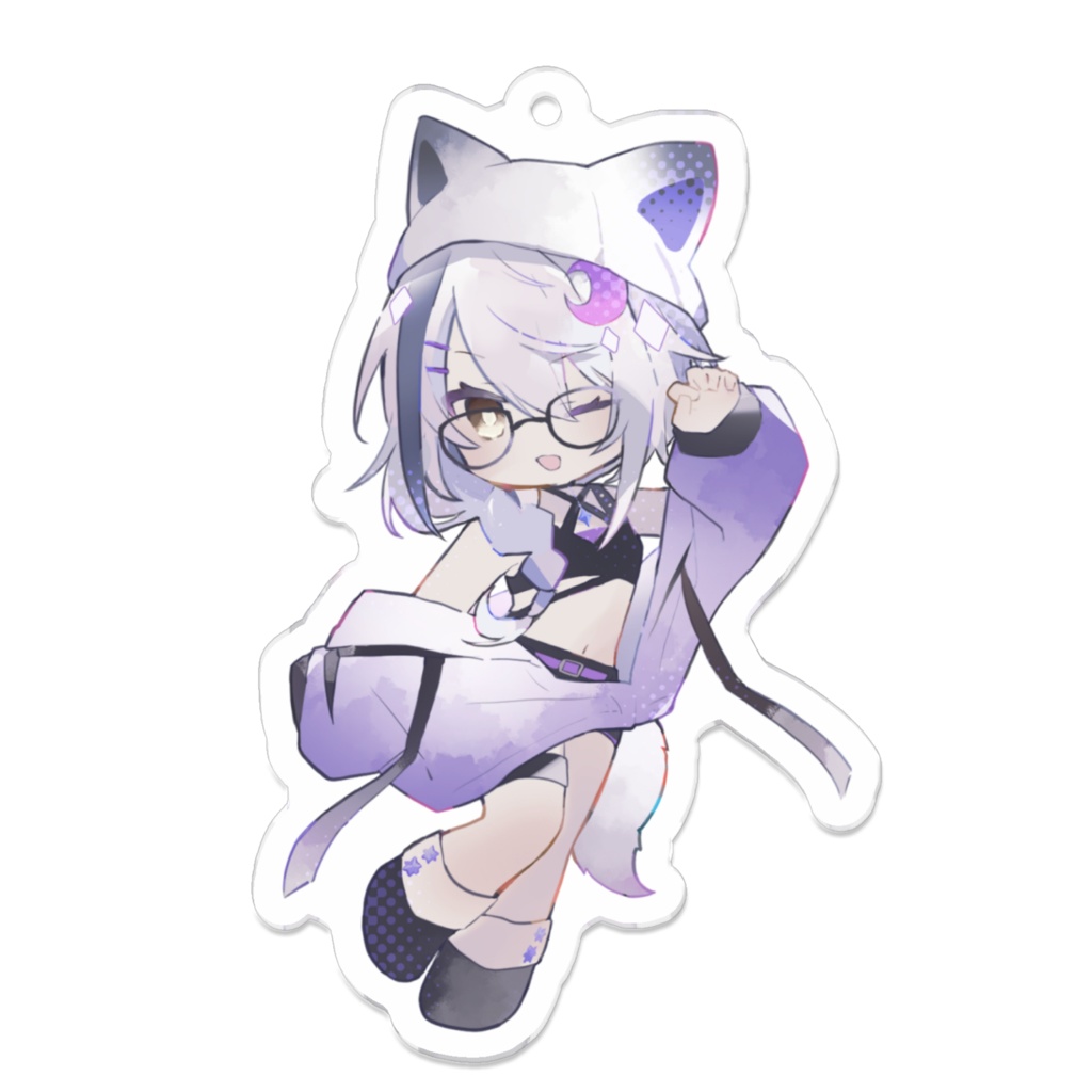 【アクリルキーホルダー-70×70mm】可惜夜ねうる/私服SD