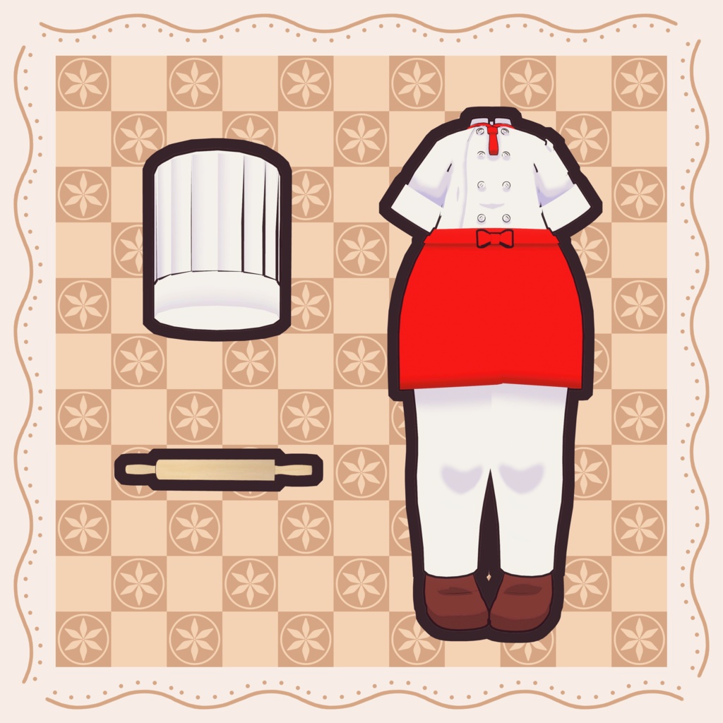 【えも研素体専用】シェフ服Ⅱ Chef uniformⅡ