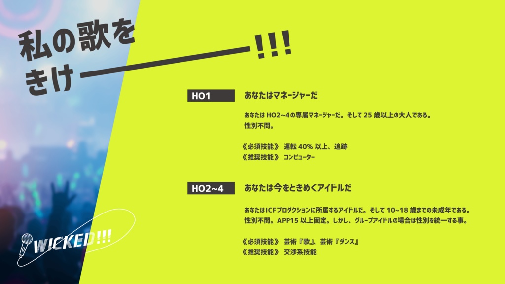 【CoC6版】WICKED!!!