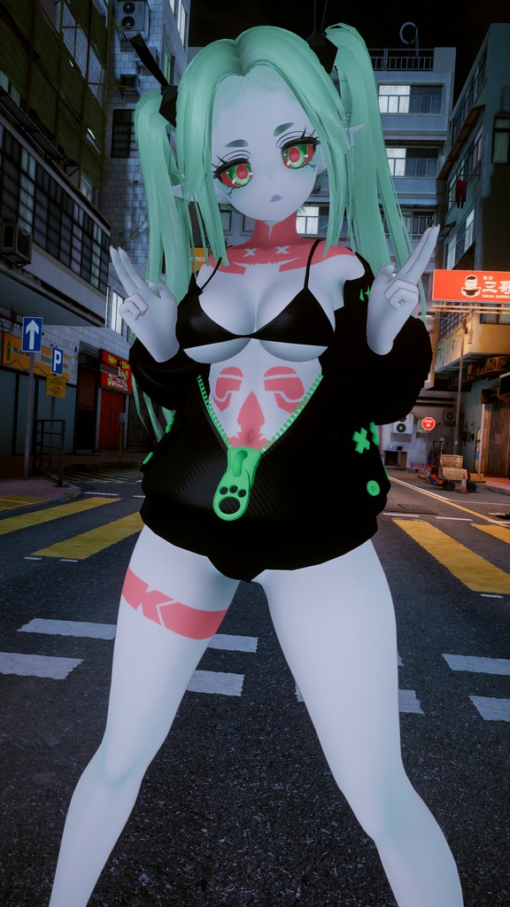 【セレスティア Selestia】Edgerunners Rebecca Texture and Makeup