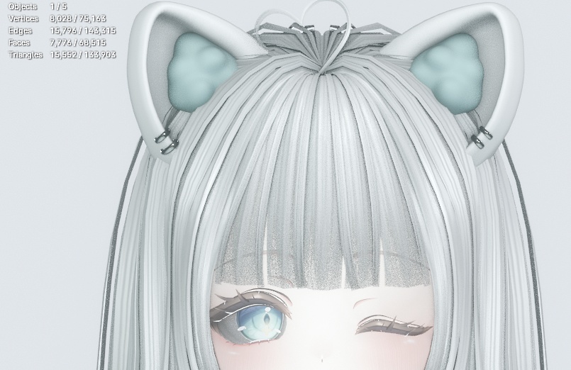 Little Kitty Ears ♡ (猫耳) ♡ 【 For VRChat 】
