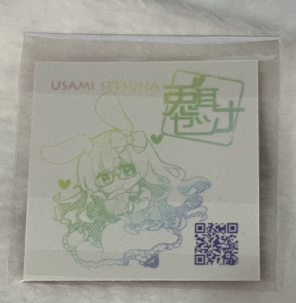 正方形グリッターシール【兎耳セツナ/個人Vtuber】