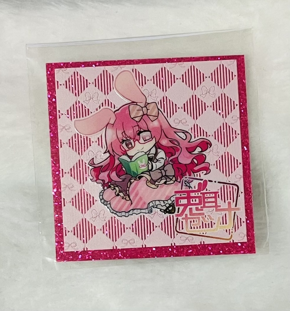 正方形グリッターシール【兎耳セツナ/個人Vtuber】