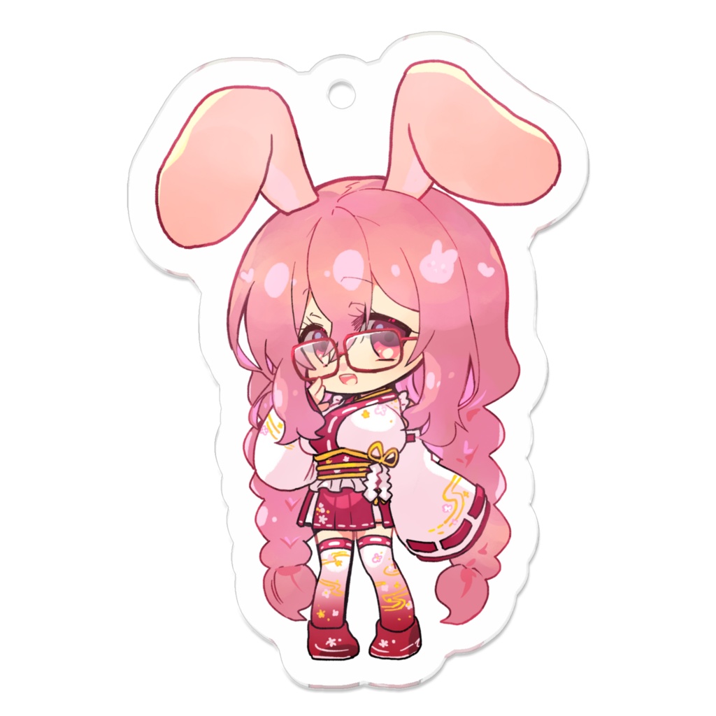 巫女セツナ//アクリルキーホルダー【兎耳セツナ/個人Vtuber】