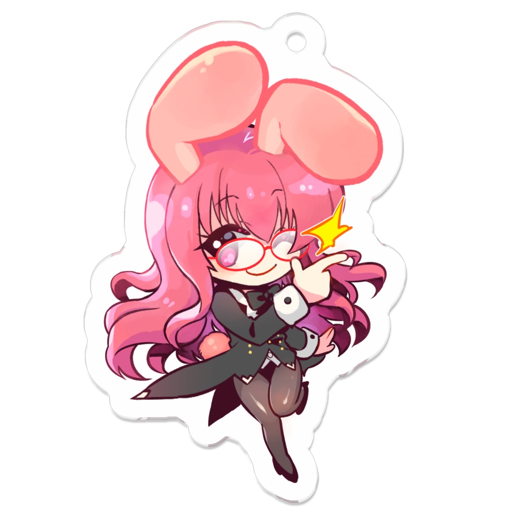 指パッチンセツナ//アクリルキーホルダー【兎耳セツナ/個人Vtuber】