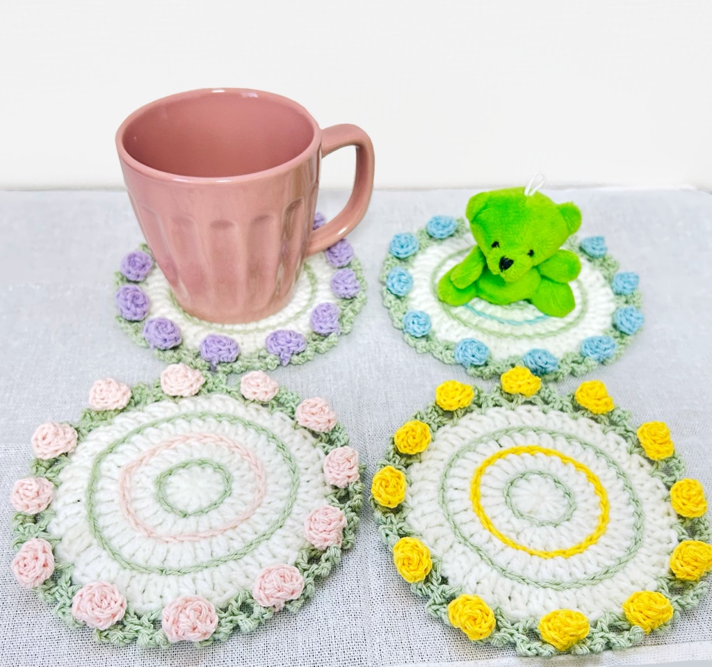 お花のコースター