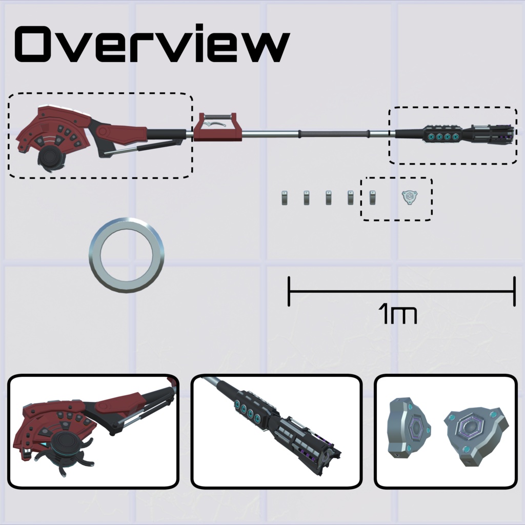 【VRChat向け武器】 Orbitra 【MA対応】