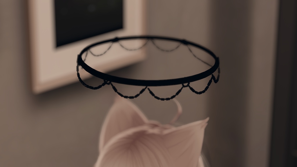 【無料】Simple Chain Halo 【VRChat想定】 【回転機能付き】