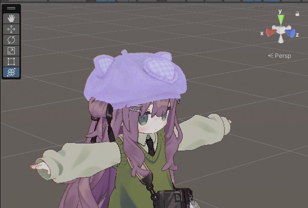 ラベンダーねこベレー 【VRChat想定】【4アバター対応】