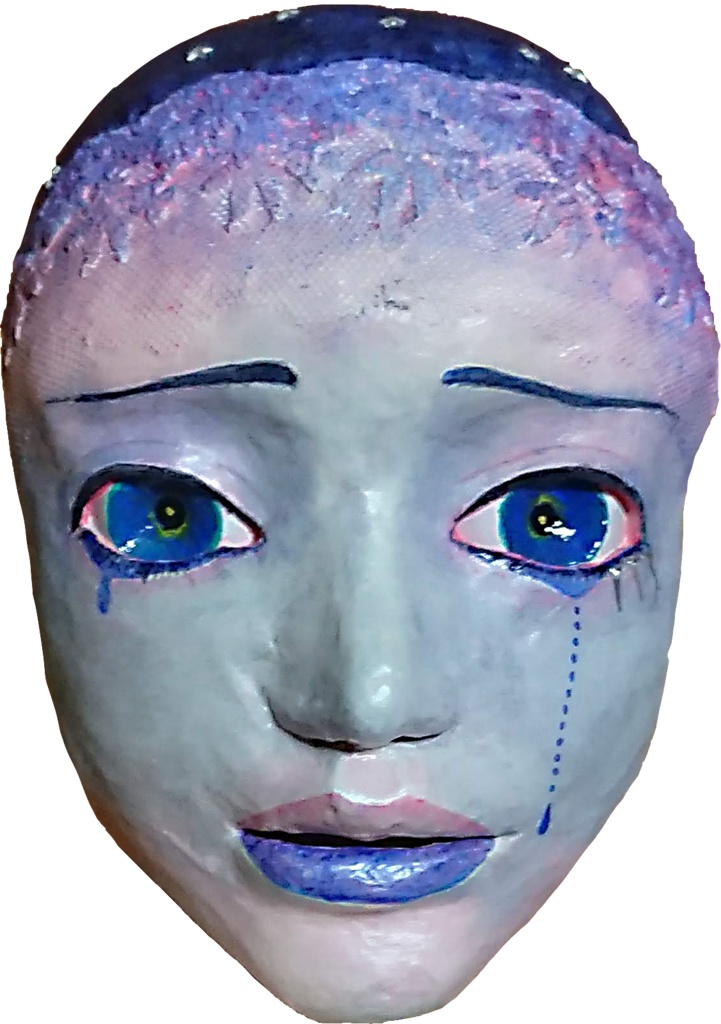 立体作品「涙の仮面」