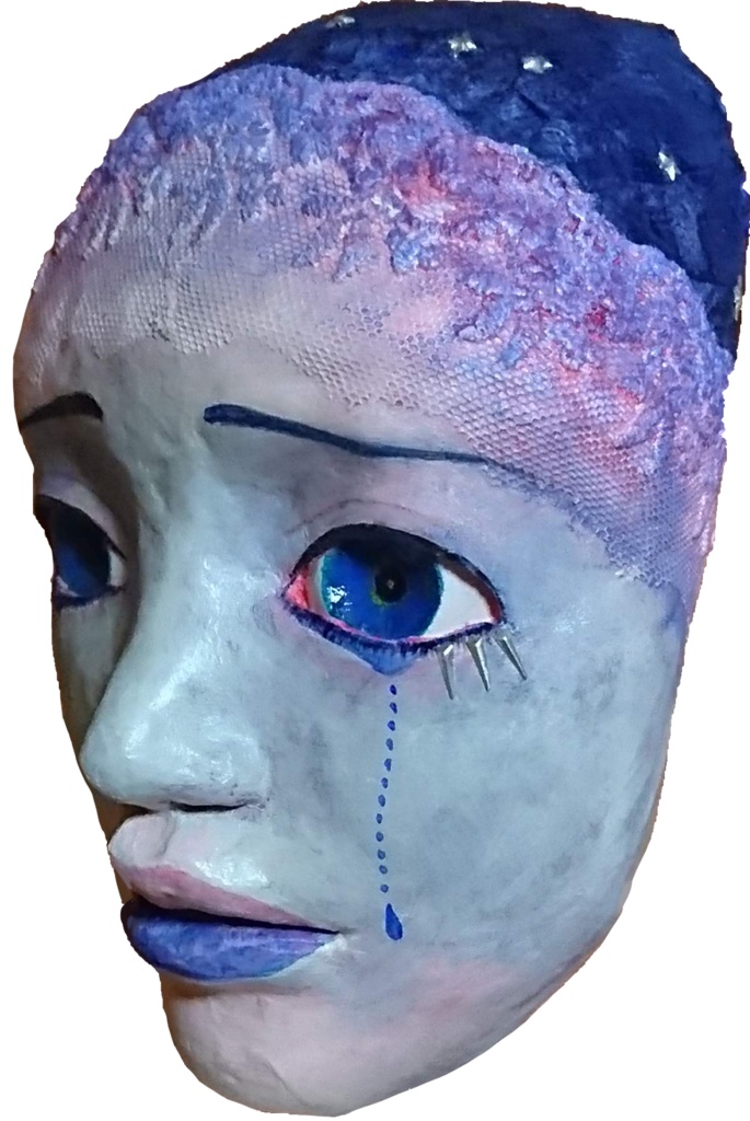 立体作品「涙の仮面」