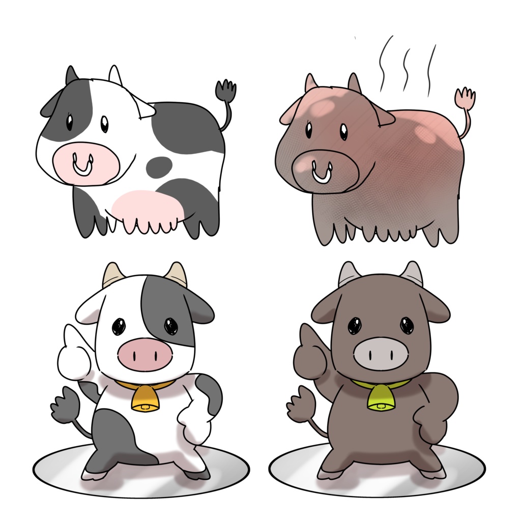 とてもかわいいウシさんの画像