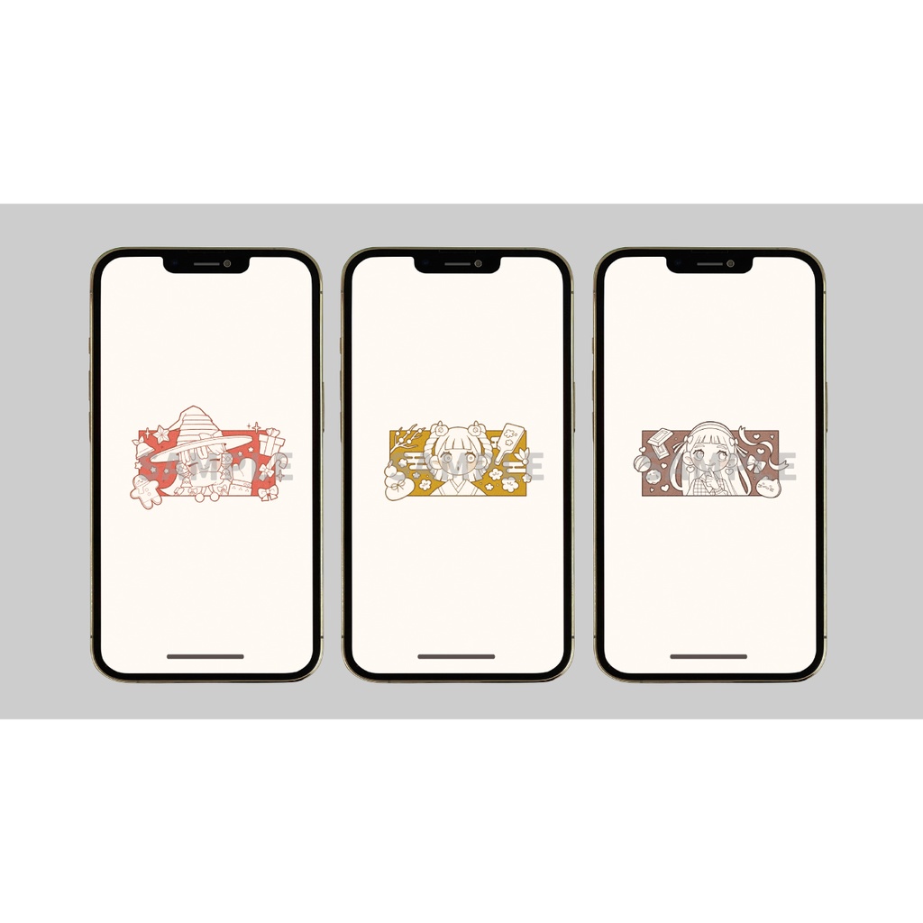 【iPhone用】冬の壁紙3種