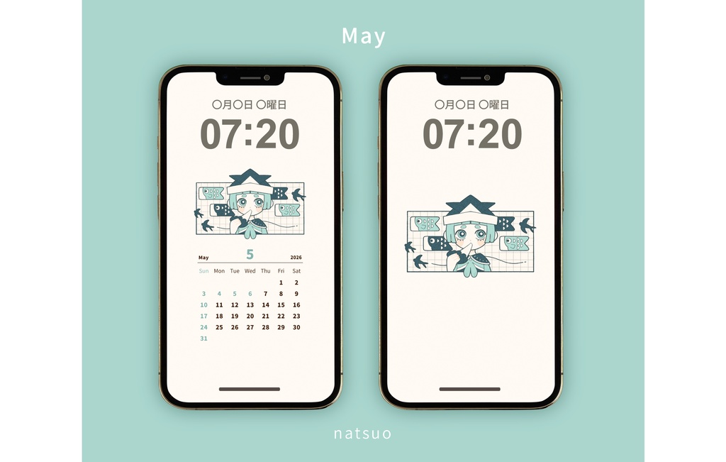 【配布版】5月の壁紙（iPhone＆PC）