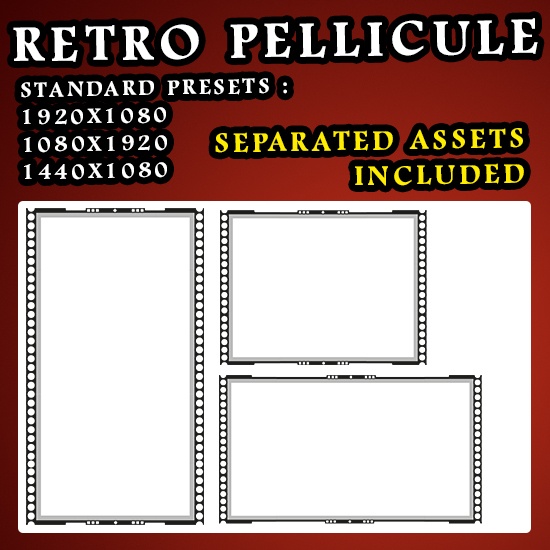 [Stream Asset] Modular Film Strip Frame Border Set - Customizable Stream Overlay for Twitch & Discord