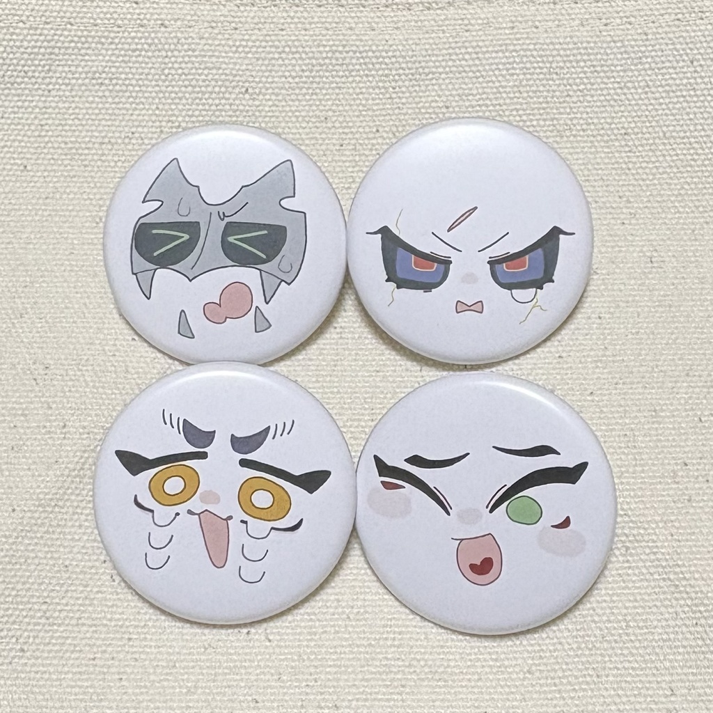 喜怒哀楽缶バッジ 〜氏真･伊東･服部･藤堂〜