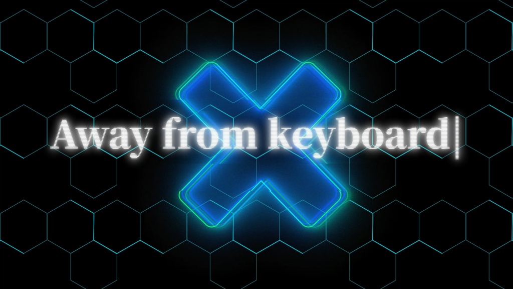 【配信者向け】サイバーパンク風アニメーションセット(配信開始/離席中 )【OBS素材】