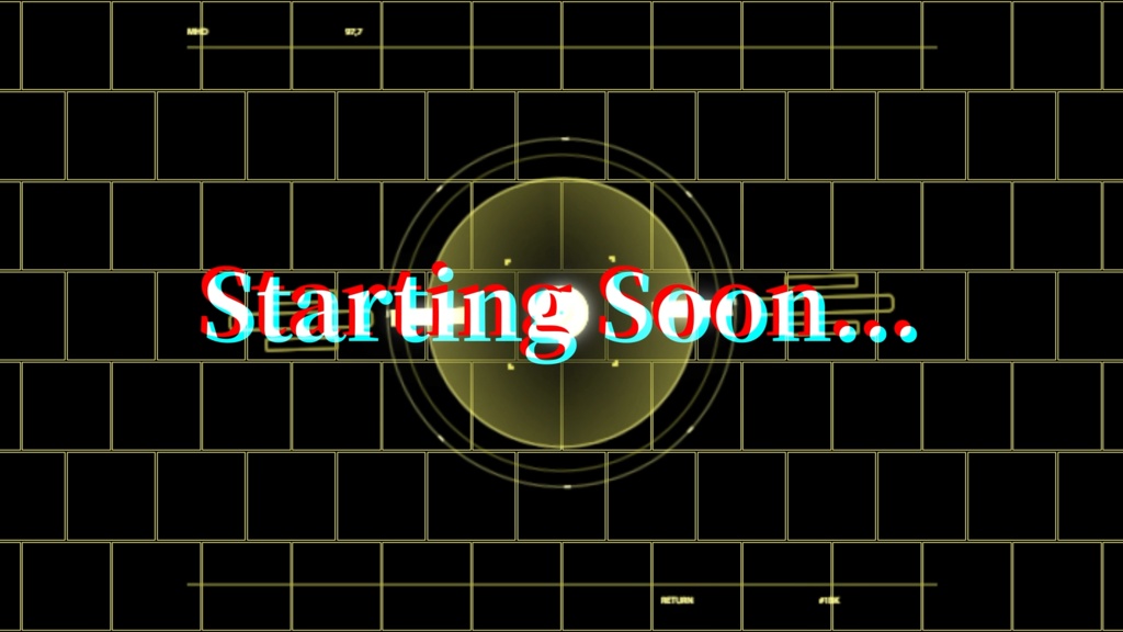 【配信者向け】動く待機画面 - モダン・オービット【シティポップ/ネオン/3色セット】