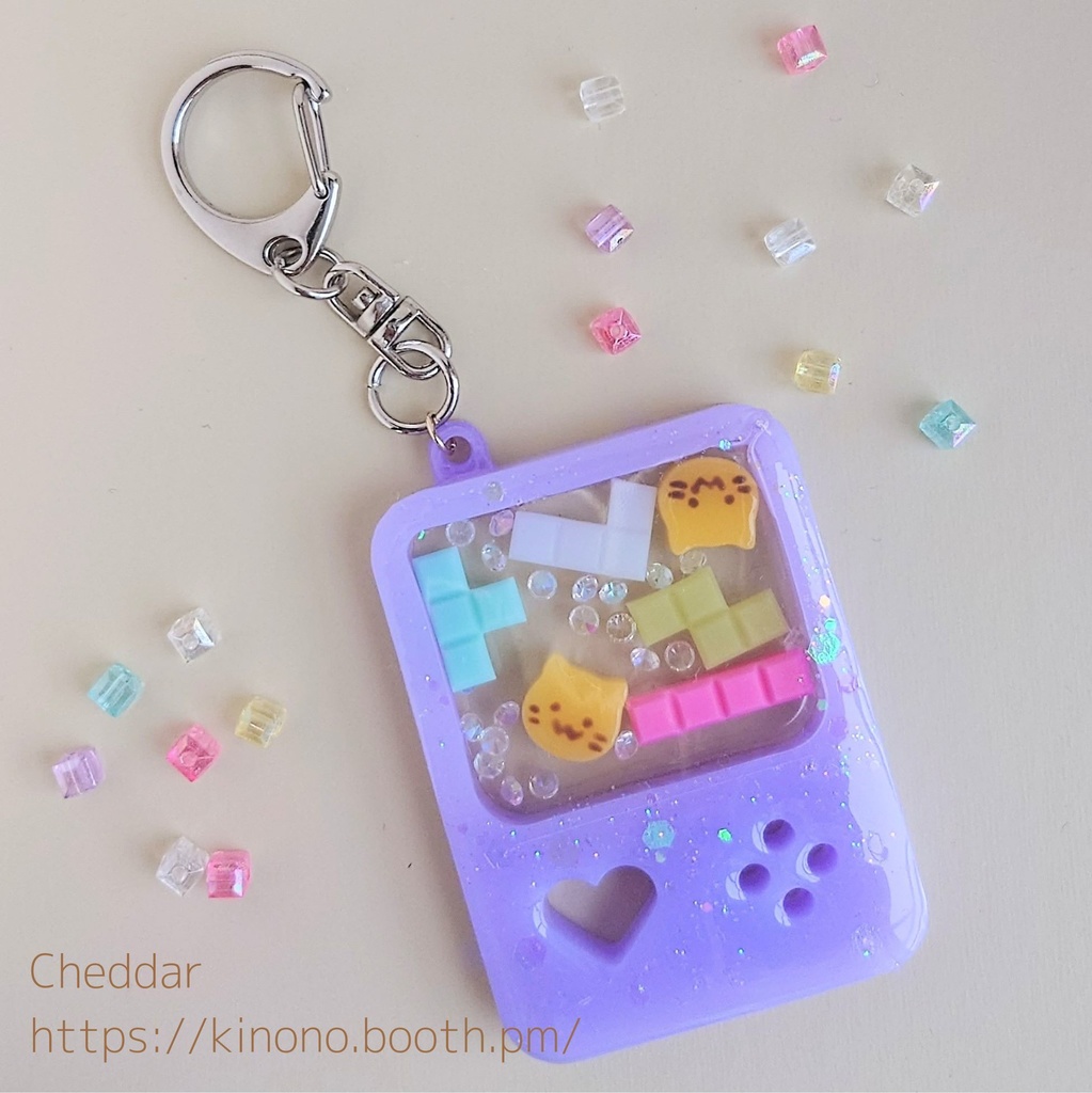 にゃぷゲーム機風シャカシャカキーホルダー