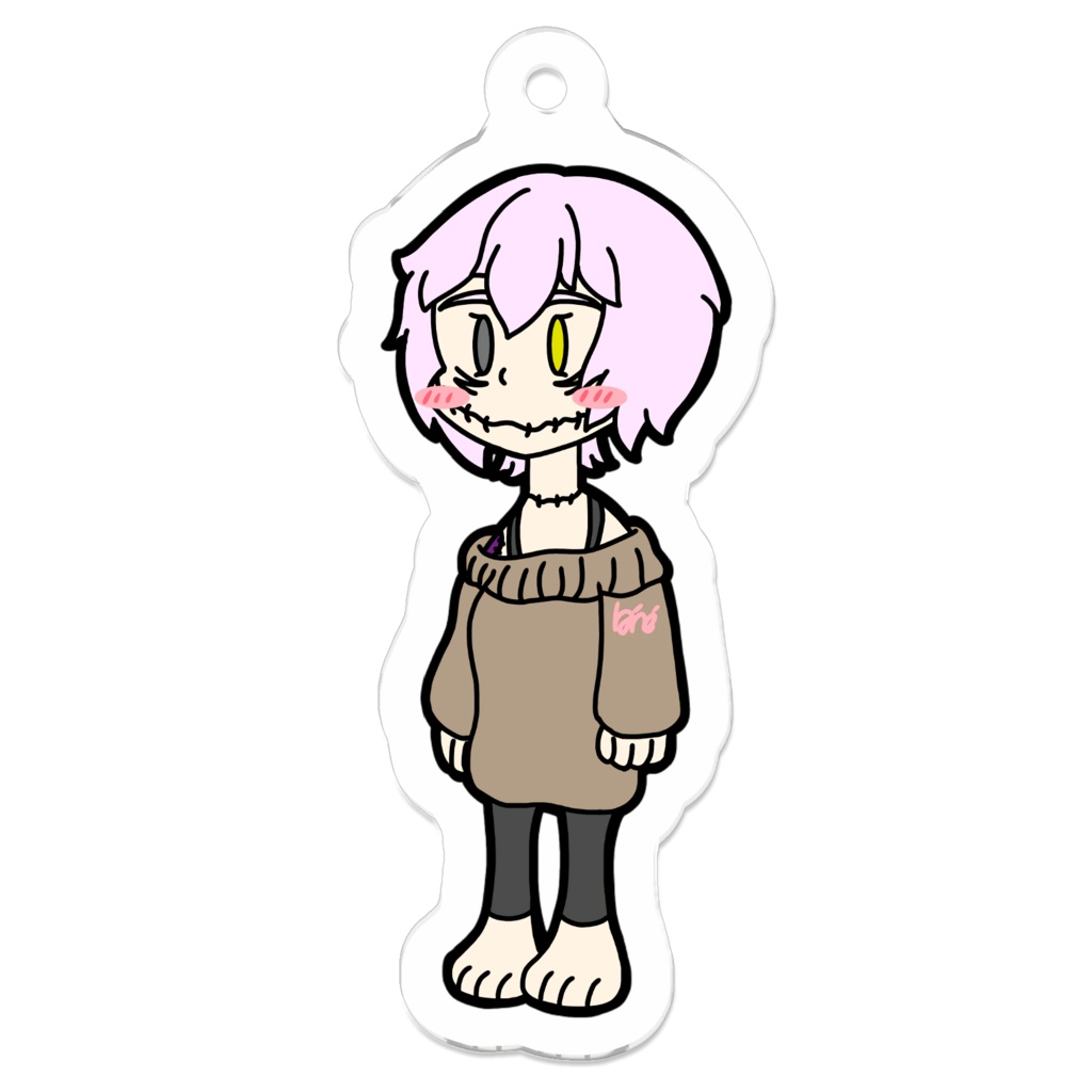 デフォルメツギハギちゃんアクキー