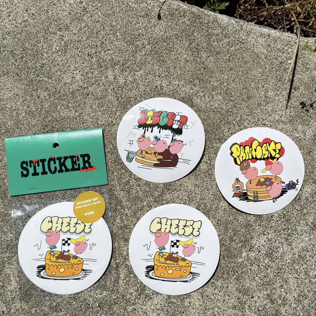 STICKER SET(CHEESE/BISCUIT/PANCAKE)