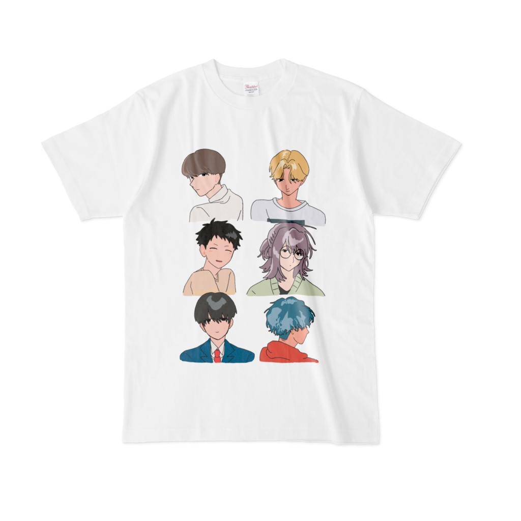 いろいろな男の子の髪型Tシャツ