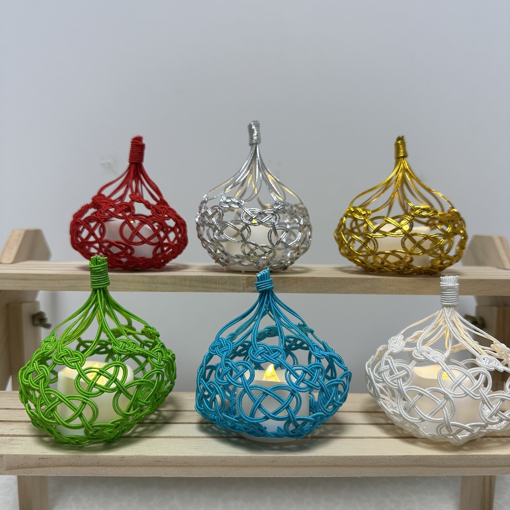 宵雫(よいしずく)LEDキャンドルライトカバー 水引 シルバー