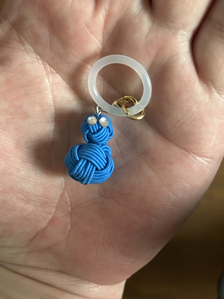 雪だるま 青 スノーマン 水引アンブレラマーカー