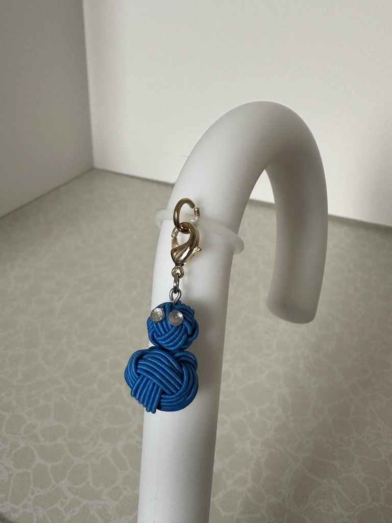 雪だるま 青 スノーマン 水引アンブレラマーカー