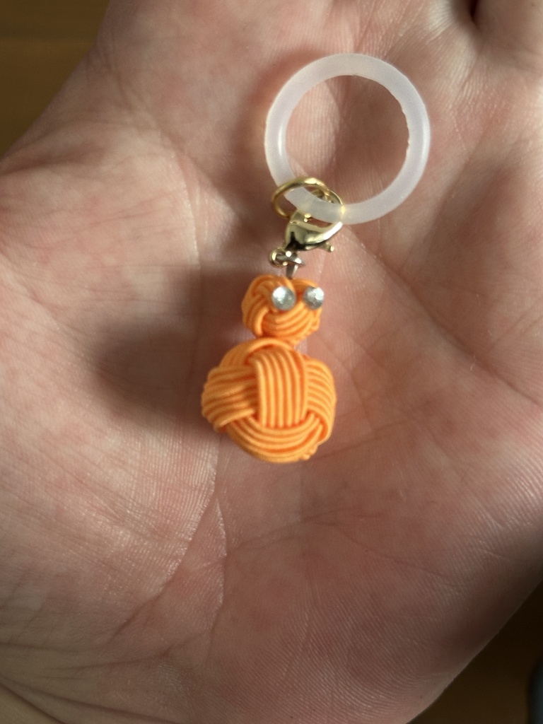 雪だるま オレンジ スノーマン 水引アンブレラマーカー